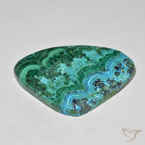 Chrysocolle Multicolore naturelle En forme de poire, 47.89 ct, Opaque