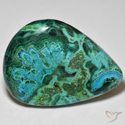 Chrysocolle Multicolore naturelle En forme de poire, 77.41 ct, Opaque