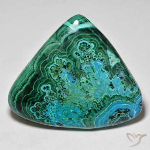 77.47ct Naturel Multicolore Chrysocolle, Trillion, Opaque