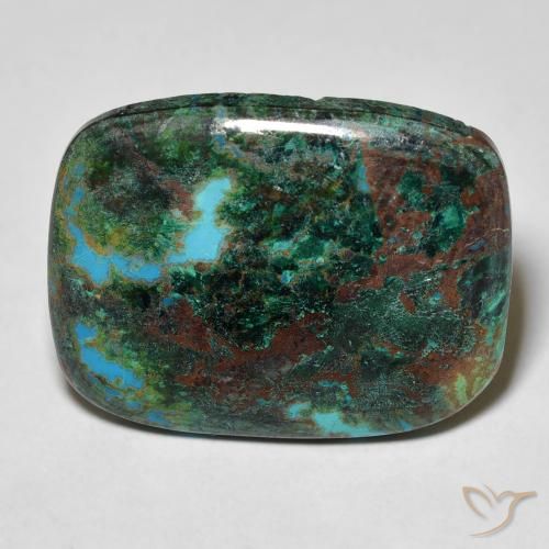 17.54ct Naturel Multicolore Chrysocolle, Coussin, Opaque