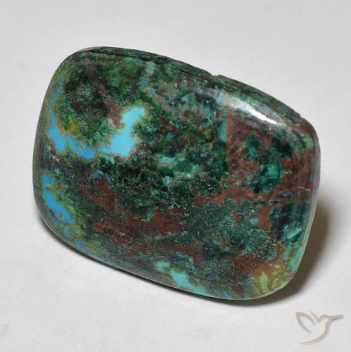 Chrysocolle Multicolore naturelle Coussin, 17.54 ct, Opaque