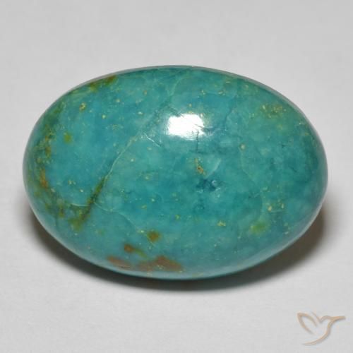 15.65ct Naturel Vert bleu Chrysocolle, ovale, Opaque