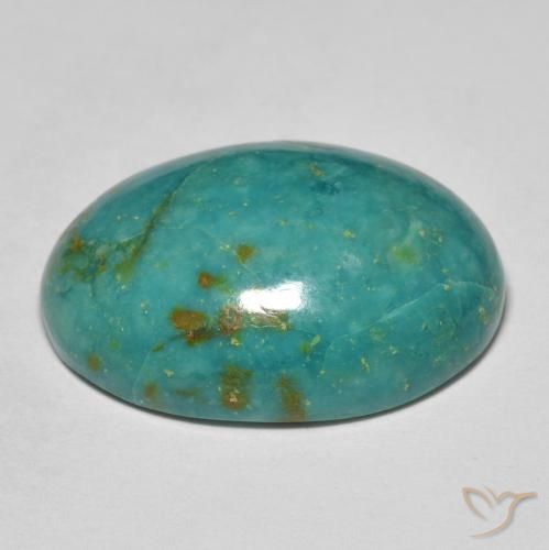 Chrysocolle Vert bleu naturelle ovale, 15.65 ct, Opaque