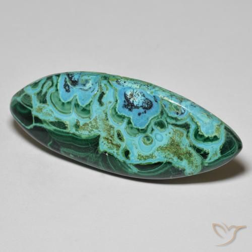 Chrysocolle Multicolore naturelle Marquise, 28.42 ct, Opaque