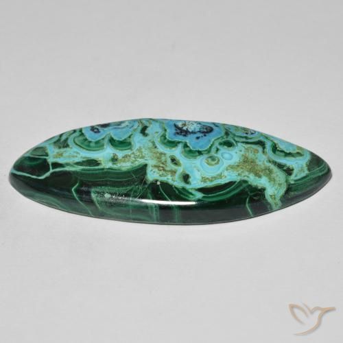 Chrysocolle Multicolore naturelle Marquise, 28.42 ct, Opaque