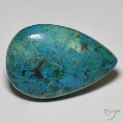 Chrysocolle Multicolore naturelle En forme de poire, 23.18 ct, Opaque