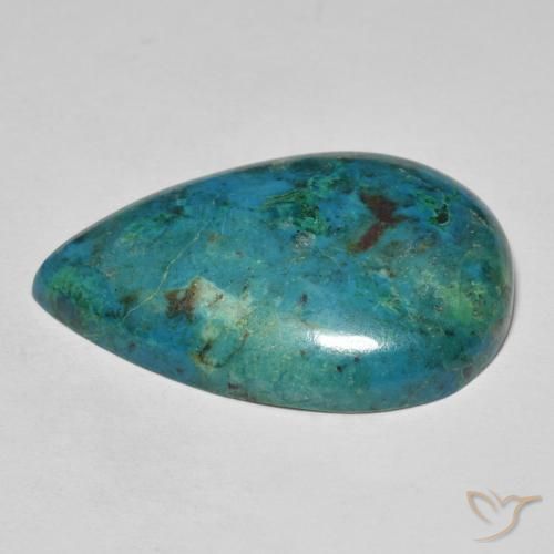 Chrysocolle Multicolore naturelle En forme de poire, 23.18 ct, Opaque
