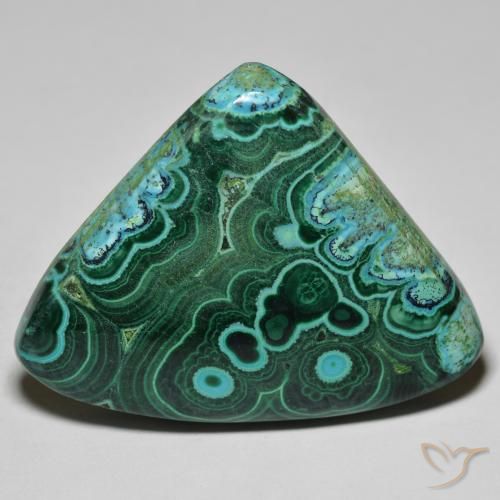 65.52ct Naturel Multicolore Chrysocolle, Trillion, Opaque