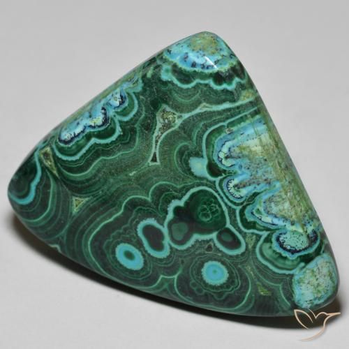 Chrysocolle Multicolore naturelle Trillion, 65.52 ct, Opaque