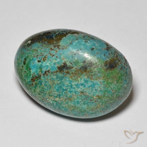 Chrysocolle Multicolore naturelle ovale, 11.12 ct, Opaque