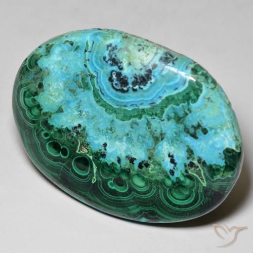 Chrysocolle Multicolore naturelle ovale, 77.09 ct, Opaque
