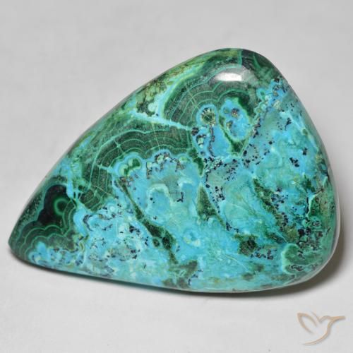 48.86ct Naturel Multicolore Chrysocolle, En forme de poire, Opaque