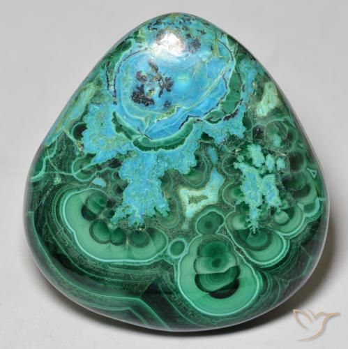 67.02ct Naturel Multicolore Chrysocolle, En forme de poire, Opaque