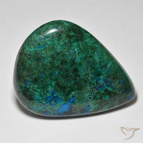 Chrysocolle Multicolore naturelle En forme de poire, 57.20 ct, Opaque