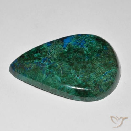 Chrysocolle Multicolore naturelle En forme de poire, 57.20 ct, Opaque