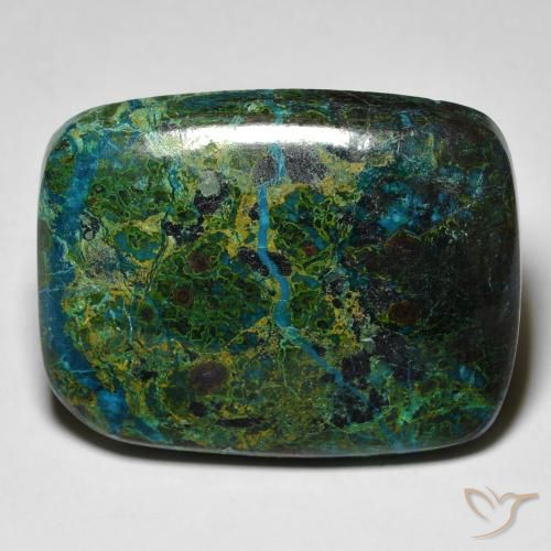 42.48ct Naturel Multicolore Chrysocolle, Coussin, Opaque