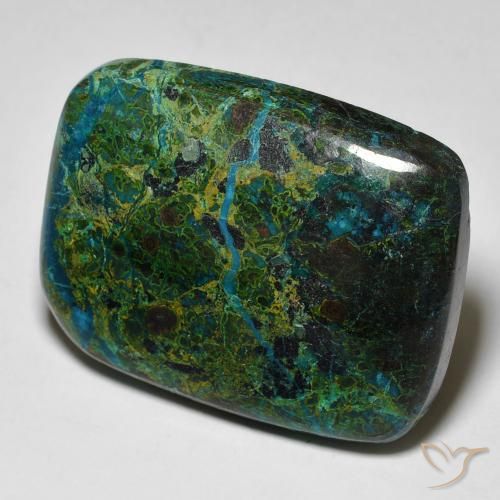 Chrysocolle Multicolore naturelle Coussin, 42.48 ct, Opaque