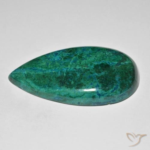 Chrysocolle Multicolore naturelle En forme de poire, 68.06 ct, Opaque