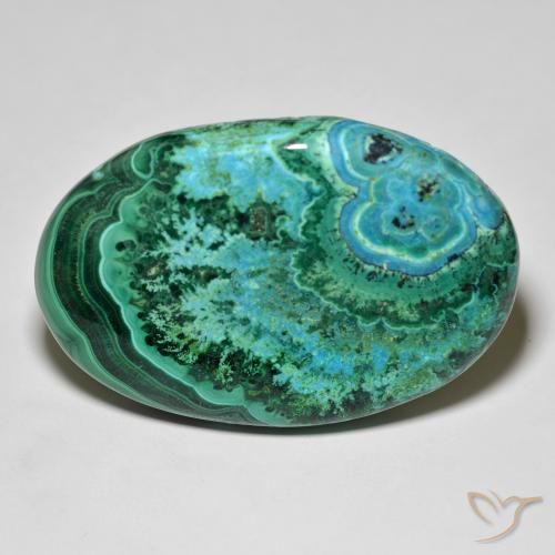 Chrysocolle Multicolore naturelle ovale, 78.15 ct, Opaque