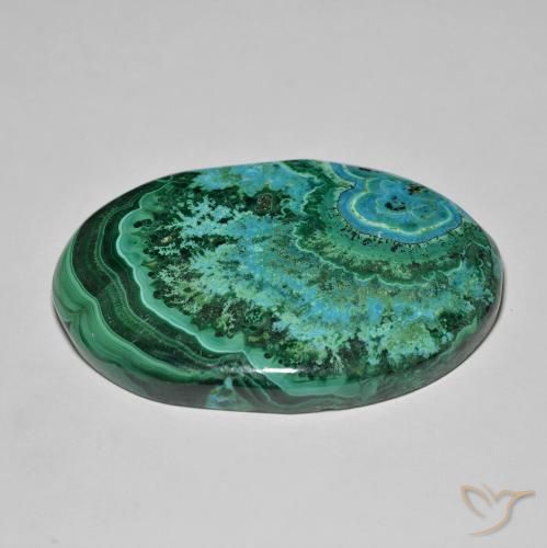Chrysocolle Multicolore naturelle ovale, 78.15 ct, Opaque