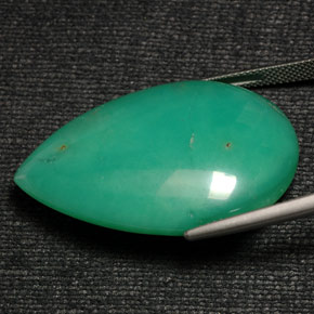 Chrysoprase vert naturelle en forme de poire, 50,20 ct, opaque