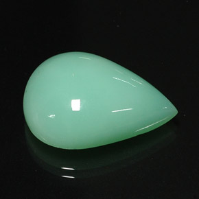 Chrysoprase vert naturelle transparent, 16,75 ct, transparent / translucide