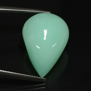 Chrysoprase vert naturelle transparent, 16,75 ct, transparent / translucide