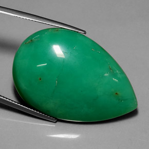 Chrysoprase vert naturelle en forme de poire, 50,17 ct, opaque