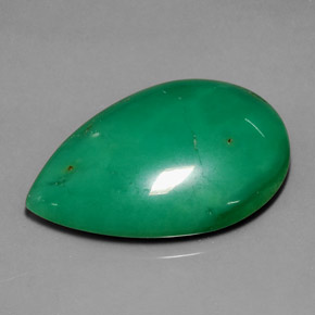 Chrysoprase vert naturelle en forme de poire, 50,17 ct, opaque