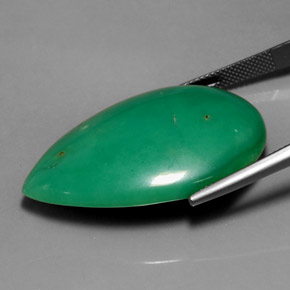 Chrysoprase vert naturelle en forme de poire, 50,17 ct, opaque