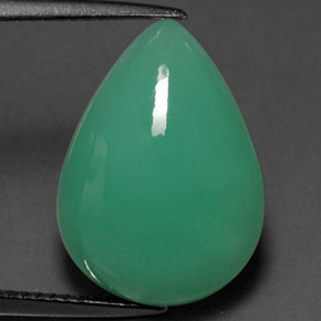 Chrysoprase Vert naturelle En forme de poire, 9.70 ct, Translucide