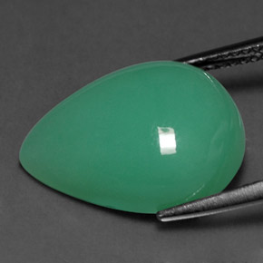 Chrysoprase Vert naturelle En forme de poire, 9.70 ct, Translucide