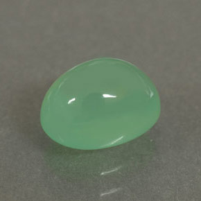 Chrysoprase vert naturelle transparent, 1,75 ct, transparent / translucide