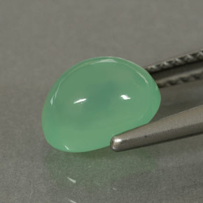 Chrysoprase vert naturelle transparent, 1,75 ct, transparent / translucide