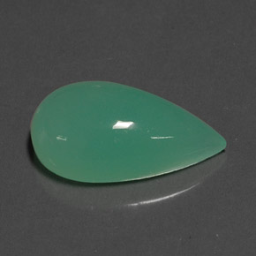 Chrysoprase vert naturelle en forme de poire, 9,38 ct, opaque