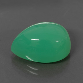 Chrysoprase vert naturelle en forme de poire, 15,05 ct, opaque