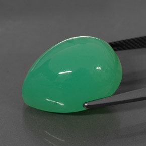 Chrysoprase vert naturelle en forme de poire, 15,05 ct, opaque