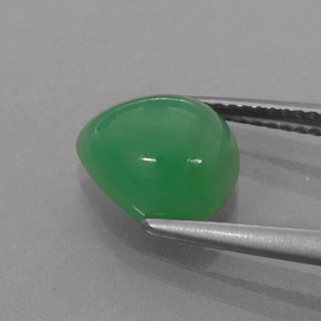 Chrysoprase vert naturelle en forme de poire, 2,68 ct, translucide