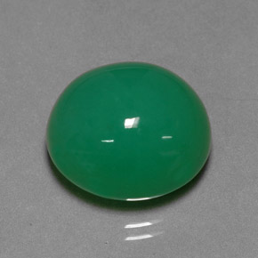 Chrysoprase Vert naturelle Coupe ovale, 12.49 ct, Translucide
