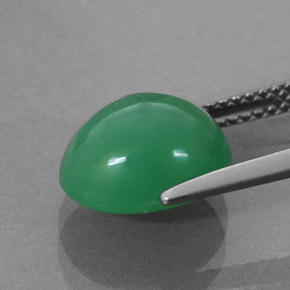 Chrysoprase Vert naturelle Coupe ovale, 4.20 ct, Opaque