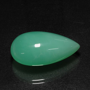 Chrysoprase Vert naturelle En forme de poire, 29.44 ct, Translucide