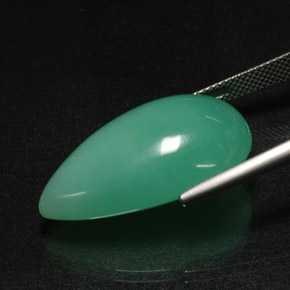 Chrysoprase Vert naturelle En forme de poire, 29.44 ct, Translucide