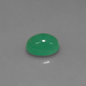 Chrysoprase Vert naturelle Coupe ovale, 0.92 ct, Translucide