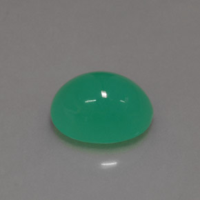 Chrysoprase vert naturelle coupe ovale, 1,48 ct, translucide