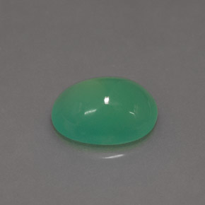 Chrysoprase vert naturelle coupe ovale, 1,15 ct, translucide