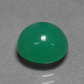 Chrysoprase vert naturelle coupe ovale, 2,77 ct, translucide