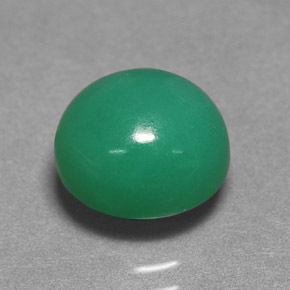 Chrysoprase vert naturelle coupe ovale, 3,24 ct, translucide