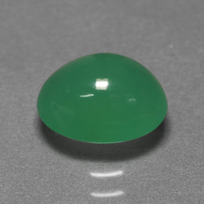 Chrysoprase vert naturelle coupe ovale, 1,99 ct, translucide