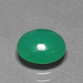 Chrysoprase vert naturelle coupe ovale, 2,15 ct, translucide