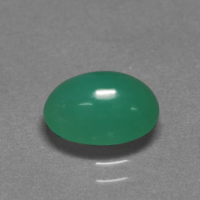 Chrysoprase vert naturelle coupe ovale, 1,85 ct, translucide